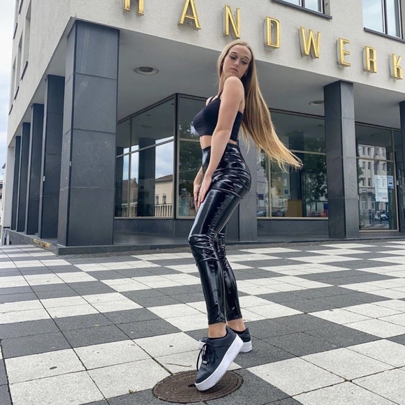 nwt nike  wmns air force 1 sage low platform sneaker in black, size 7 - Picture 9 of 11